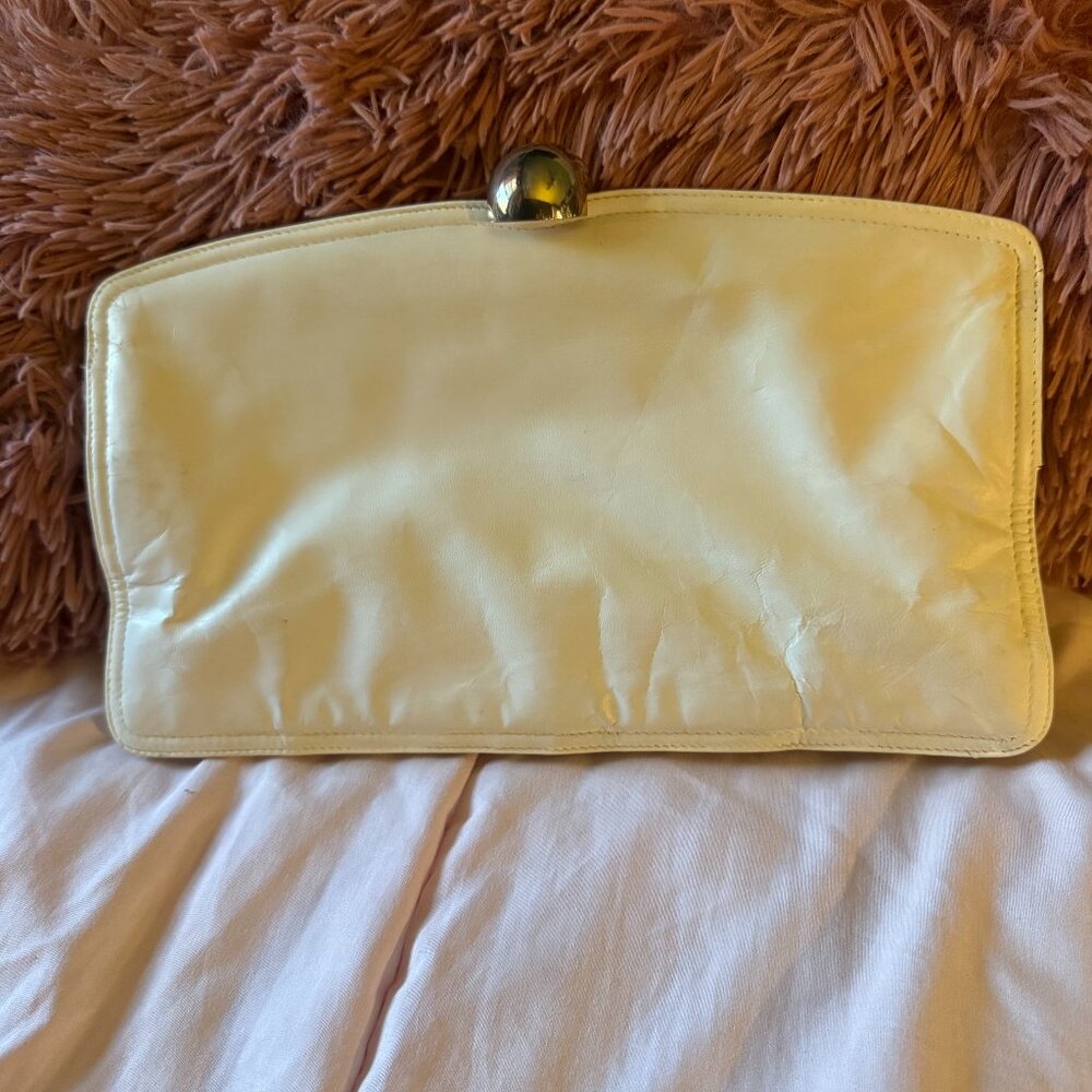 Bottega Veneta Cream Vintage Clutch